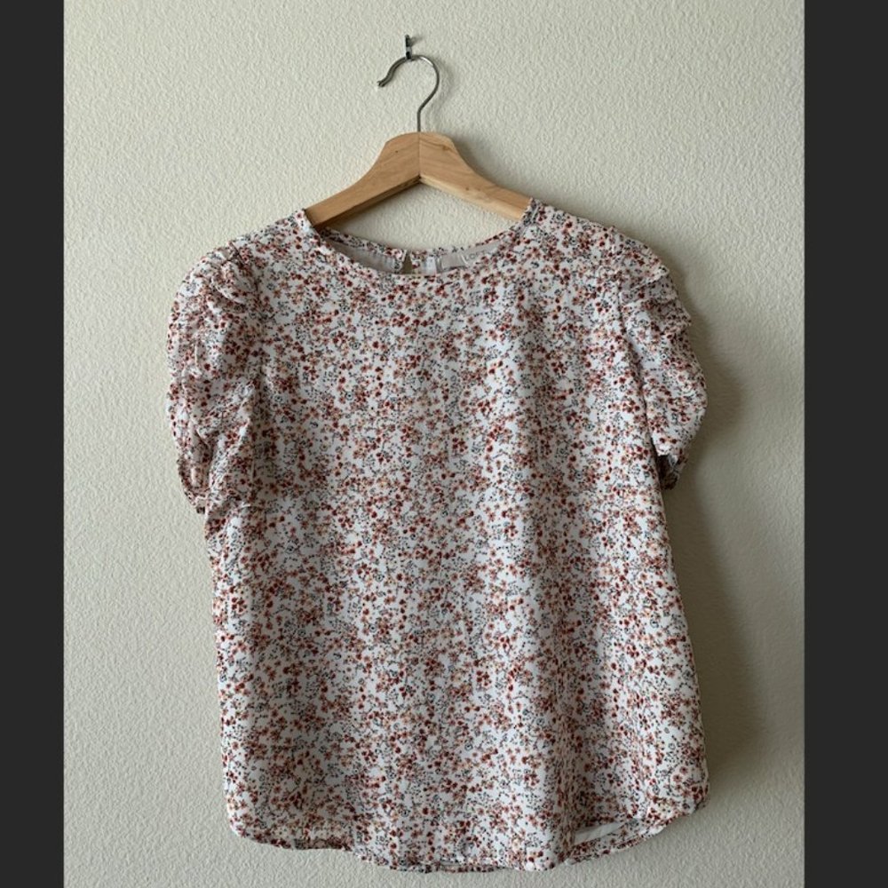 LOFT Peasant Short-Sleeve Blouse